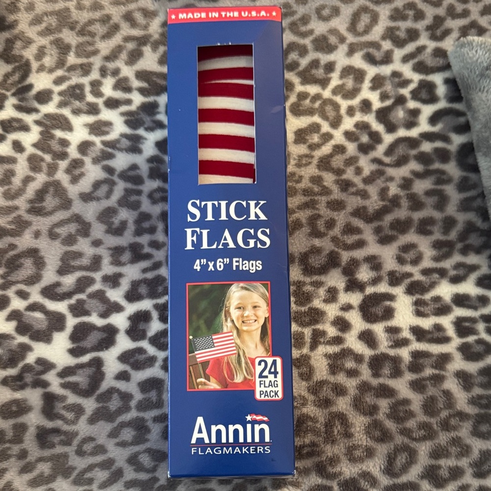 Red & White 24 Stick Flags -
